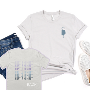 Hustle Humbly Ombre Tee (Black, Silver, White)