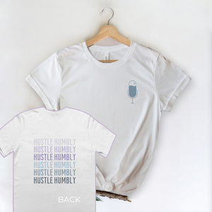 Hustle Humbly Ombre Tee (Black, Silver, White)