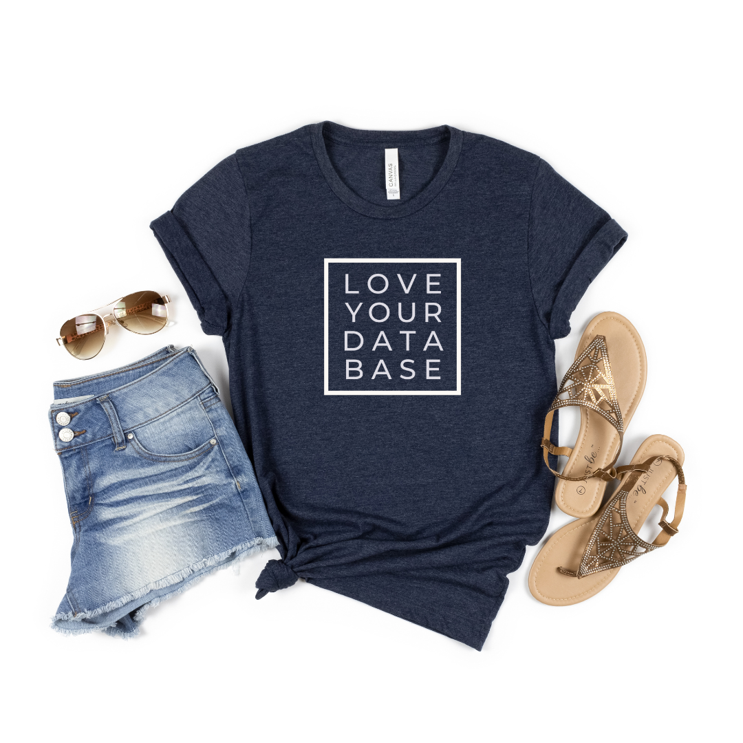 Love Your Database Tee (Navy, Teal)